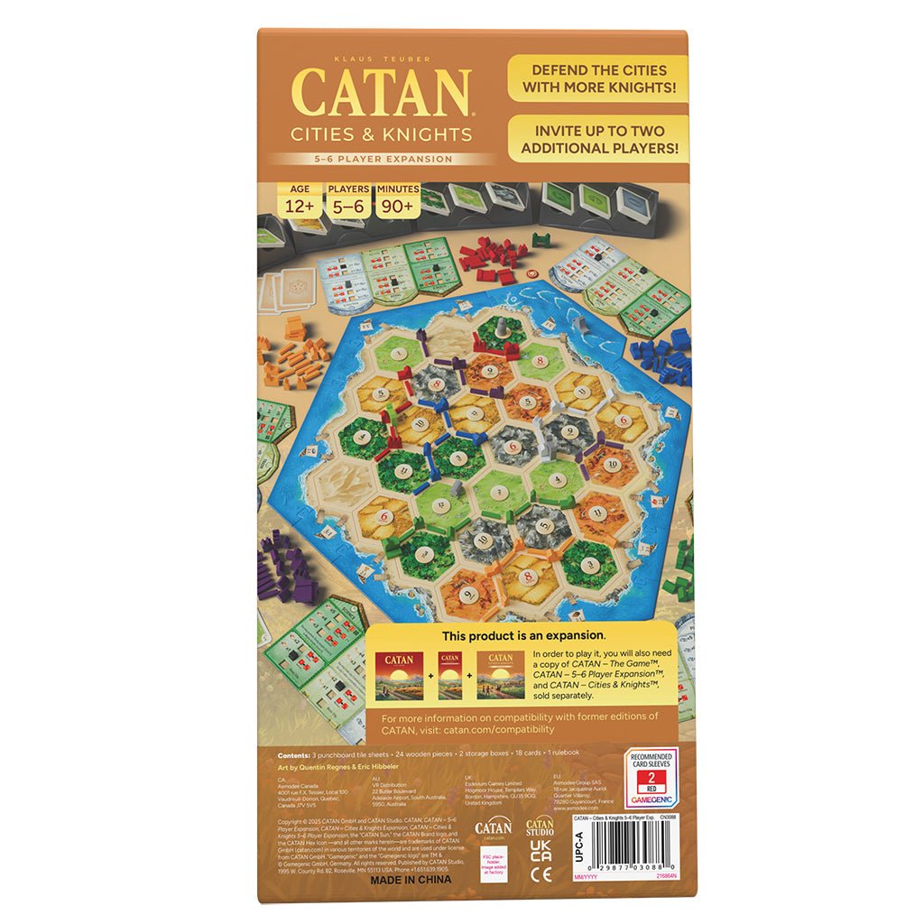 CATAN® – Cities & Knights 5 - 6 Player Expansion Board Game The Compleat Strategist