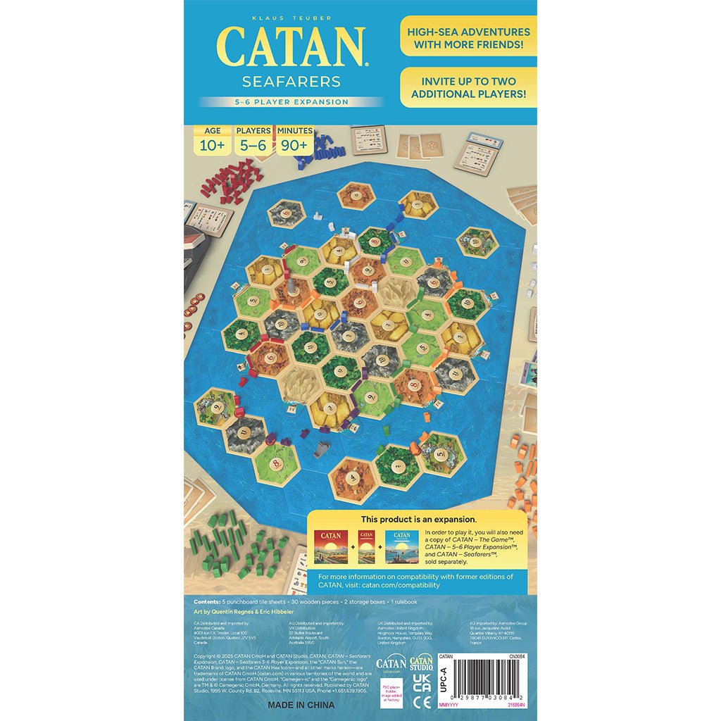 CATAN® – Seafarers Expansion 5 - 6 Player Expansion (preorder) Board Game The Compleat Strategist