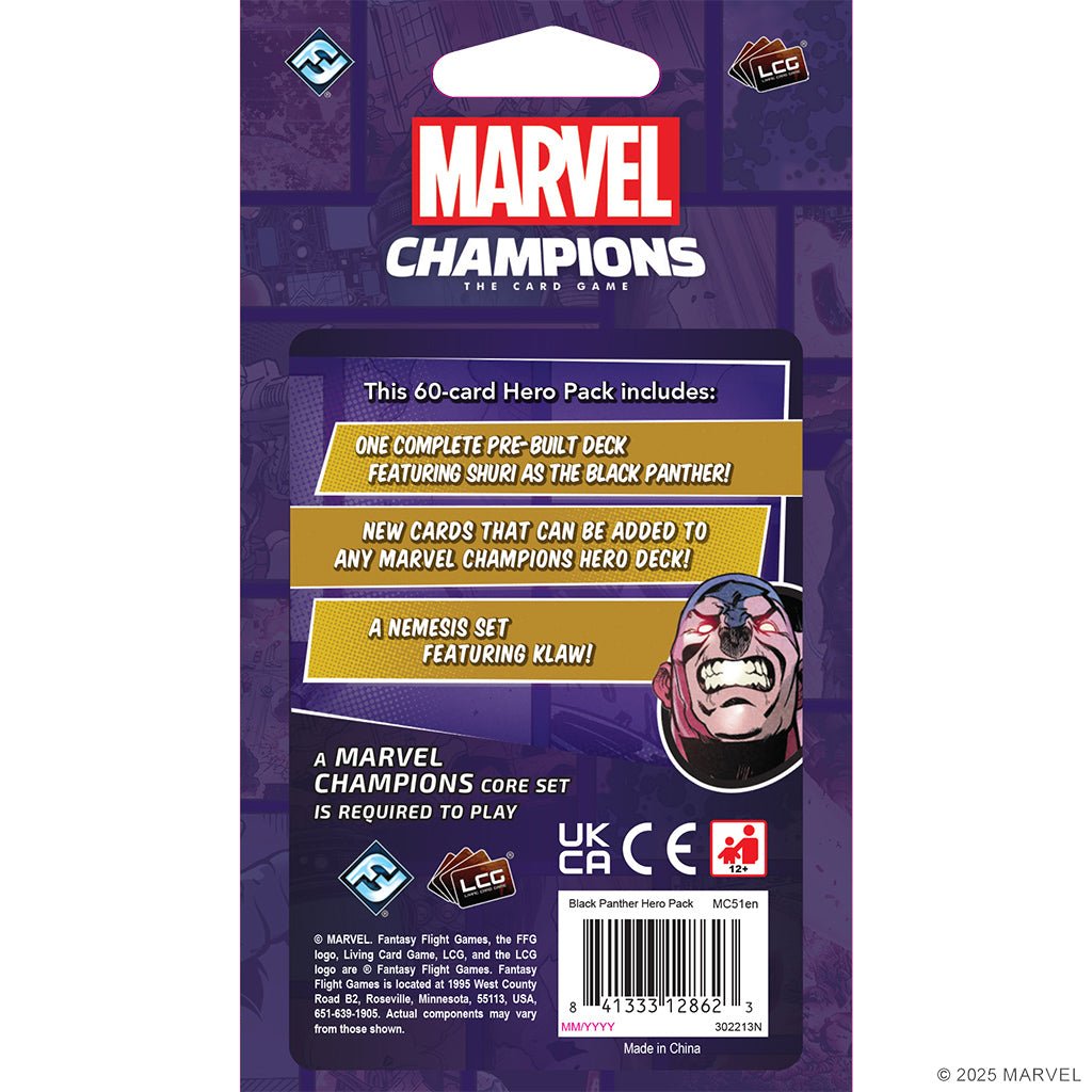 Marvel Champions: The Card Game –Black Panther Hero Pack (Preorder) Collectible Card Games The Compleat Strategist