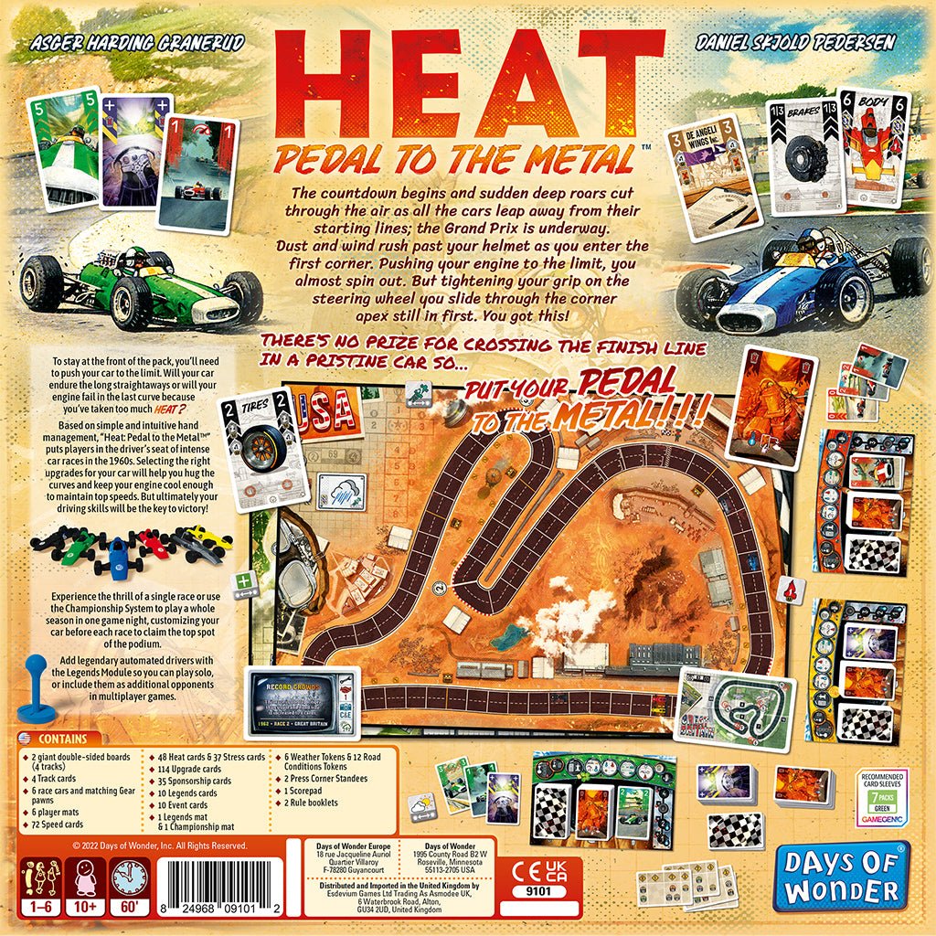 Heat: Pedal to the Metal Board Game The Compleat Strategist