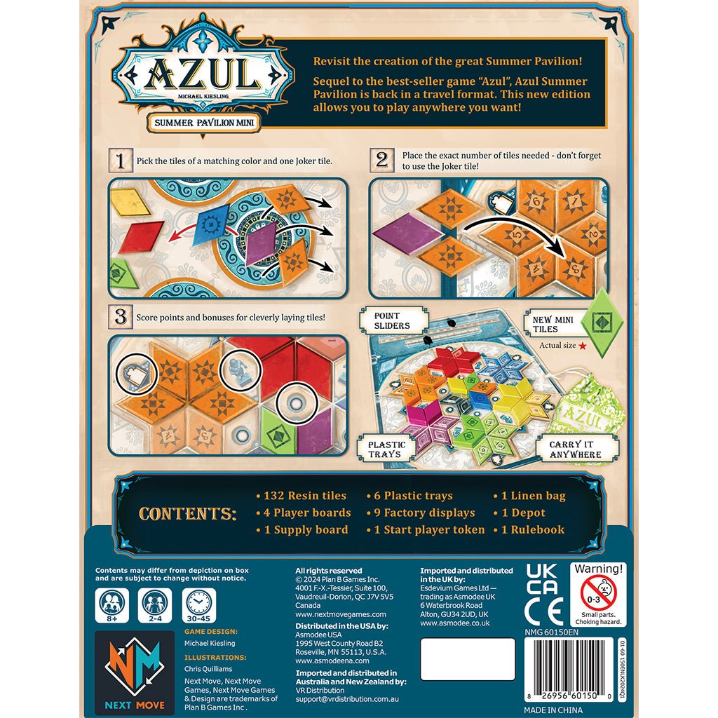 Azul Summer Pavilion Mini Board Games The Compleat Strategist