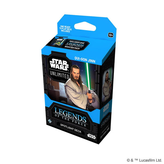 Star Wars: Unlimited - Legends of the Force: Spotlight Deck: Qui - Gon Jinn (One (1) Spotlight Deck) Collectible Card Games The Compleat Strategist
