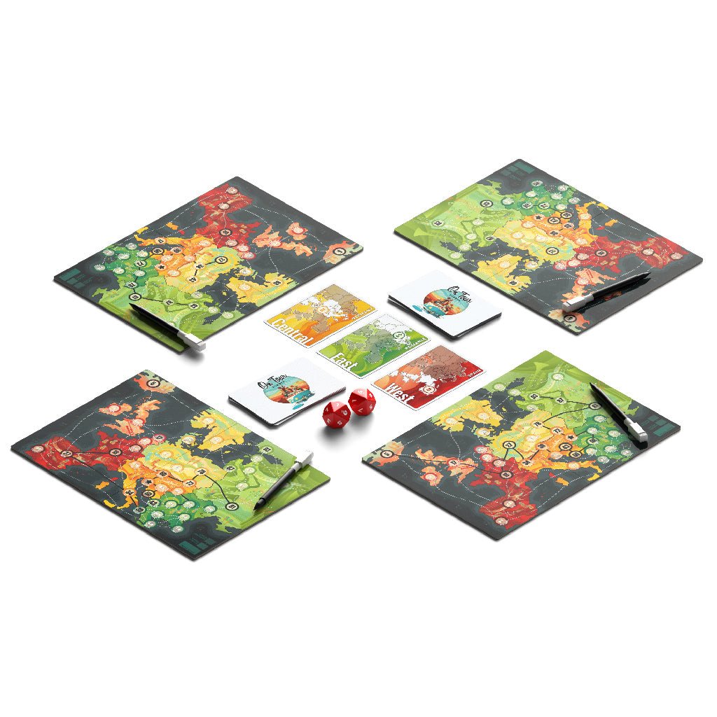 On Tour: USA & Europe roll and write game Roll and Write The Compleat Strategist