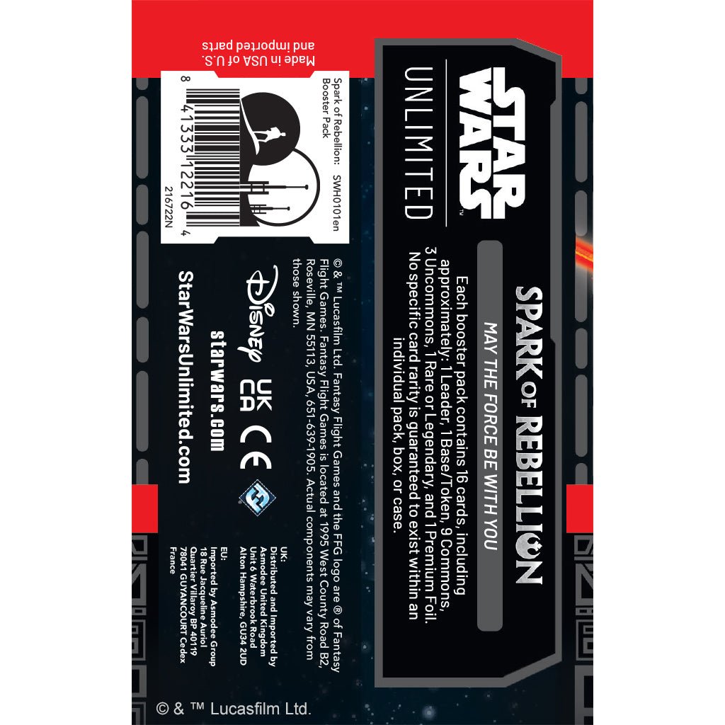 Star Wars: Unlimited - Spark of Rebellion Booster Display Collectible Card Games The Compleat Strategist